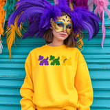 Balloon dogs Mardi Gras Sweatshirt gold