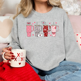 Cups Valentine's Day sweatshirt grey