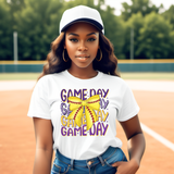 Game Day Softball Bow T-Shirt