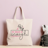 His Grace is enough tote bag