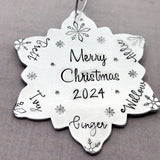 Personalized Snowflake Christmas Ornament, Snowflake #2