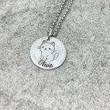 Cat name necklace