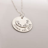 Mom Grandma Established Personalized Mom Necklace with dates