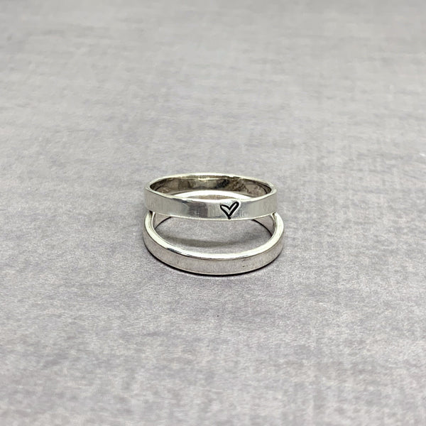 Sterling Silver Heart Ring - not a set