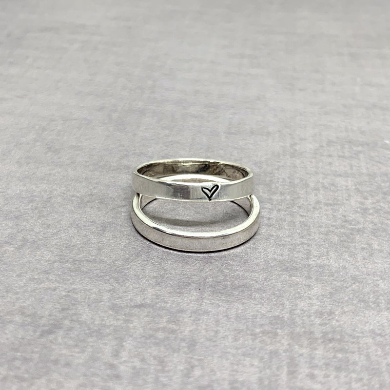 Sterling Silver Heart Ring - not a set