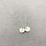 Tiny Sterling Silver Initial Necklace