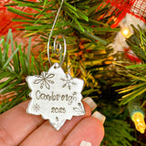 Small Personalized Snowflake Christmas Ornament, Snowflake #1 name ornament