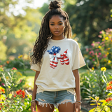 Patriotic Balloon Dog Tee – Red, White & Woof T-Shirt Comfort Colors Ivory