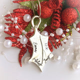 Holly Leaf Personalized Christmas Ornament