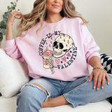 Coffee is my Valentine | Valentine's Day sweatshirt light pink