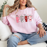 Cups Valentine's Day sweatshirt light pink