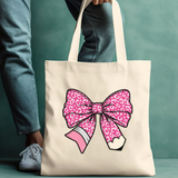 Teacher Bow Tote Bag – Fun Pencil Bow Design – 3 Styles!