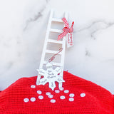 Snowflake Family Christmas ornament on red ribbon