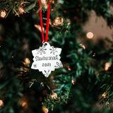 Small Personalized Snowflake Christmas Ornament
