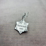 Small snowflake ornament with 1 personalized name.