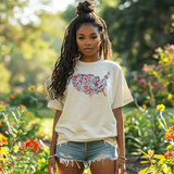 USA Bows Map, 4th of July Patriotic Tee ivory comfort colors