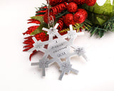 Large snowflake ornament personalized