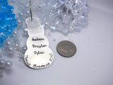 Personalized Snowman Christmas Ornament - Sweet Tea & Jewelry
