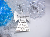 Personalized Angel Christmas Ornament, flat lay