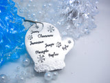 mitten christmas ornament