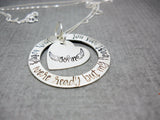 Your Wings Were Ready Sterling Silver Memorial Necklace, close up picture