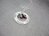 Personalized Washer Necklace with kids names, gift for mom - Sweet Tea & Jewelry