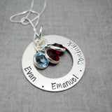 personalized washer necklace