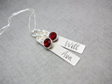 Personalized Bars Necklace in Sterling Silver (2 Bars) - Will and Ava
