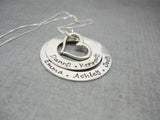 Sterling silver double washer mother's necklace with quote - Sweet Tea & Jewelry