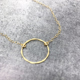 gold karma necklace