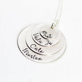 Custom 4 Layer Sterling Silver Name Necklace
