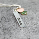Flower girl bar necklace, Flower girl proposal