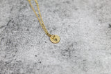 Tiny Bridesmaid initial necklace, 14kt Gold Filled