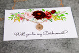 rose gold initial necklace | bridesmaid proposal