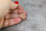 Bridesmaid initial necklace, Rose Gold Filled