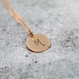 rose gold initial necklace | bridesmaid proposal