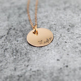 Rose gold bridesmaid name necklace, bridesmaid proposal necklace