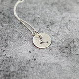 sterling silver initial necklace | bridesmaid gift