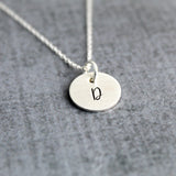 Personalized Initial necklace, sterling silver