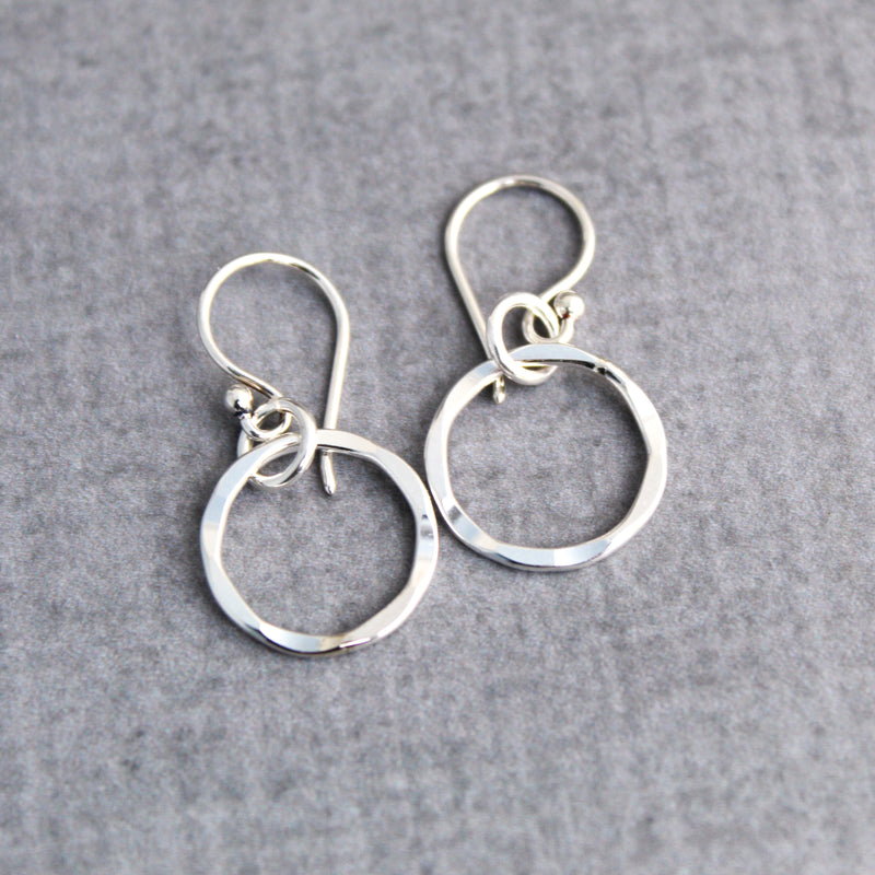 sterling silver karma earrings