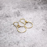 gold karma earrings
