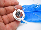 Forever in my heart memorial necklace, baby feet necklace - Delena Ciastko Designs