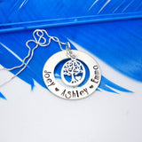 Mom necklace with kids names, Personalized family tree necklace - Sweet Tea & Jewelry