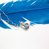 Sterling silver heart shaped kids name necklace, Personalized Mothers Necklace - Delena Ciastko Designs