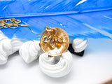 Cupped Mothers necklace with birthstones, 14kt Gold Filled - Flat Lay