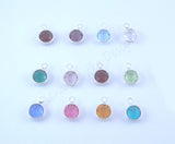 Sterling silver, copper and brass layered kids names necklace with birthstones - Sweet Tea & Jewelry