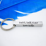 Personalized Bar Key chain, 4 sided key chain