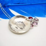 Grandmother Necklace with Birthstones | Custom Necklace