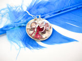Grandmother Necklace with Birthstones | Custom Necklace, Front View