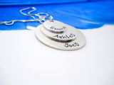 Sterling silver Mom necklace with kids names, personalized family necklace - Delena Ciastko Designs